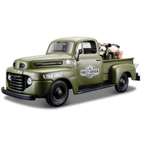 Maisto 1948 Ford F-1 Pickup Harley Davidson 1:24 Model Araba