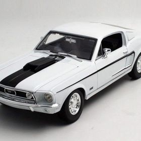 Maisto Ford Mustang Gt Cobra Jet Fb 1968 1:18 S/E Mavi Model Araba