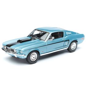 Maisto Ford Mustang Gt Cobra Jet Fb 1968 1:18 S/E Mavi Model Araba