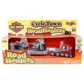 Maisto Harley Davidson Cycle Town Haulers Tır Yeşil Oyuncak