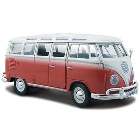 Maisto Volkswagen Van Samba Hippie Line 1:25 Kırmızı Model Araba