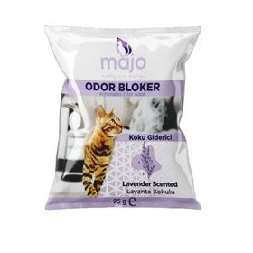 Majo 5x25 gr Lavanta Kokulu Doğal Kedi Kumu Koku Giderici Temizleyici