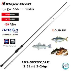 Major Craft 5G Ajido AD5-S832FC/AJI 2.51 m 3-24 gr 2 Parça Light Spin Kamış