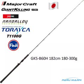 Major Craft Giant Killing New GK5-B60H 182 cm 180-300 gr Tetikli Jigging Kamış