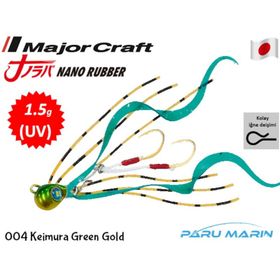 Major Craft Nano Rubber 1.5 gr 004 Keimura Green Gold Uv Suni Balık Yemi