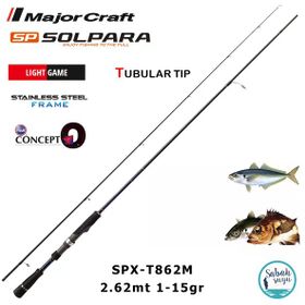 Major Craft Solpara SPX-T862M Tubular 262 cm 1-15 gr LRF Kamış