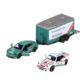 Majorette 212053111 Car Trailer Porsche Oyuncak Araba