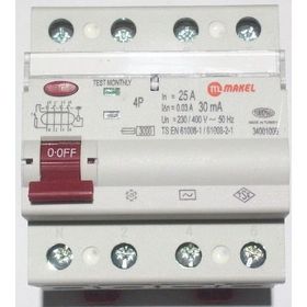 Makel 4X25A 30 Ma 3Ka Kaçak Akım Şalteri
