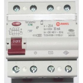 Makel 4X25A 30 Ma 3Ka Kaçak Akım Şalteri