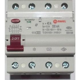 Makel 4X40A 300 Ma Kaçak Akım Şalteri