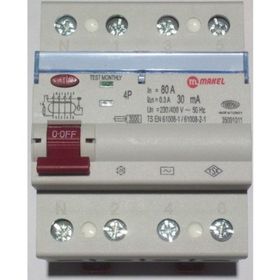 Makel 4X80A 30 Ma 3Ka Kaçak Akım Şalteri