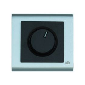 Makel Cellia Dimmer Siyah Mat Krom Çerçeve Kapak