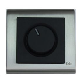 Makel Cellia Dimmer Siyah Saten Çerçeve Kapak