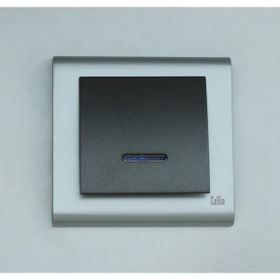 Makel Cellia Işıklı Anahtar Füme Mat Krom Çerçeve Kapak