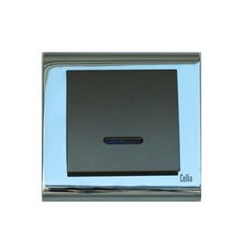 Makel Cellia Işıklı Anahtar Yeşil Krom Çerçeve Kapak