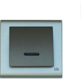 Makel Cellia Işıklı Anahtar Yeşil Mat Krom Çerçeve Kapak