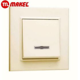 Makel Karea Krem Işıklı Anahtar