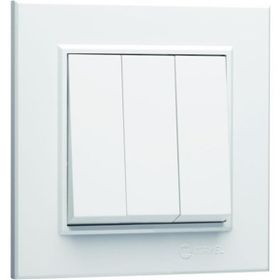Makel Karea Üçlü 3 Tuşlu 1+3 Beyaz Anahtar