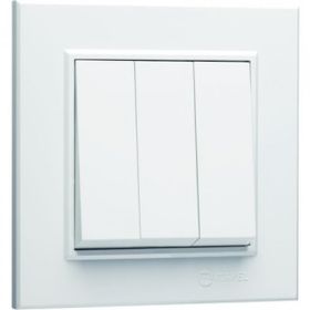 Makel Karea Üçlü 3 Tuşlu 1+3 Beyaz Anahtar