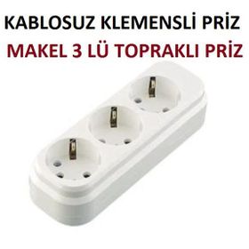 Makel Klemensli Üçlü Topraklı Grup Priz