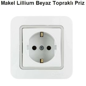 Makel Lillium Topraklı Beyaz Priz