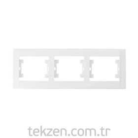 Makel M42001703 Beyaz Defne Üçlü Çerçeve