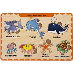 Maketçiniz Ahşap Deniz Hayvanları Yapboz