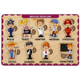 Maketçiniz PRS1023 Meslek Grupları Ahşap Bul Tak Puzzle