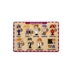 Maketçiniz PRS1023 Meslek Grupları Ahşap Bul Tak Puzzle