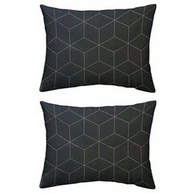 Maki Jeha Antrasit 2 Adet 50x70 cm %100 Pamuk Yastık Kılıfı