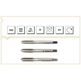 Makina Takım B00100040800 Hss Dın 352 8 mm 3 Adet Ters Vidalı Klavuz