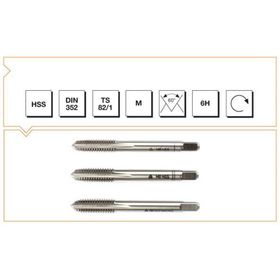 Makina Takım B00100040800 Hss Dın 352 8 mm 3 Adet Ters Vidalı Klavuz