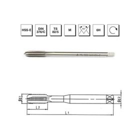 Makina Takım B00105781800 DIN-376/C M18 HSS-E Metrik Normal Vidalı Düz Kanallı Makina Kılavuzu