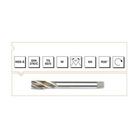 Makina Takım B00105782700 DIN-376/C M27 HSS-E Metrik Normal Vidalı Düz Kanallı Makina Kılavuzu