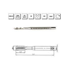 Makina Takım B00105790133 DIN-371/C M3 HSS-E Metrik Normal Vidalı Helis Kanallı Makina Kılavuzu