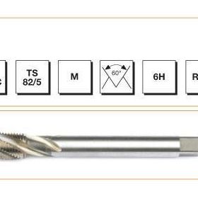 Makina Takım B00105790260 DIN-376/C M14 HSS-E Metrik Normal Vidalı Helis Kanallı Makina Kılavuzu