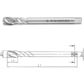 Makina Takım B00105790260 DIN-376/C M14 HSS-E Metrik Normal Vidalı Helis Kanallı Makina Kılavuzu