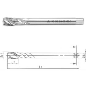 Makina Takım B00105790264 DIN-376/C M22 HSS-E Metrik Normal Vidalı Helis Kanallı Makina Kılavuzu