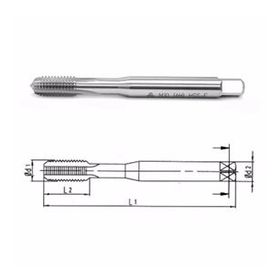 Makina Takım DIN-371/C M12 HSS-E Düz Kanallı Makina Kılavuzu