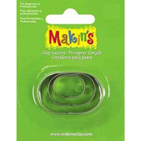 Makin's Clay 3 Parça Oval Kesme Kalıbı