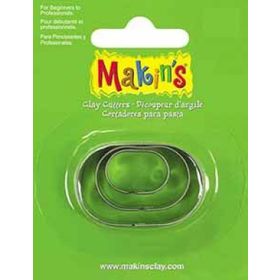 Makin's Clay 3 Parça Oval Kesme Kalıbı