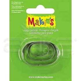 Makin's Clay Oval 3 Parça Kod:36005 Kesici Kalıp Seti