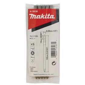 Makita A-16536 6833-35 için 5'li 132x6.35 mm PH2 Tornavida Ucu