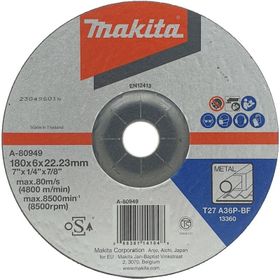 Makita A - 80949 180 x 6 mm Metal Bombeli Taşlama Diski
