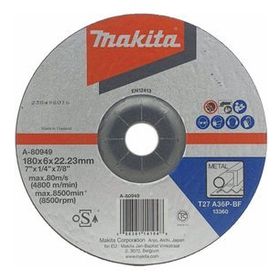 Makita A - 80949 180 x 6 mm Metal Bombeli Taşlama Diski