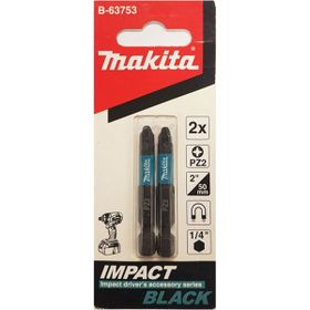 Makita B-63753 2 Adet Impact Black Pz2 50 mm Vidalama Bits Uç