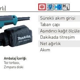 Makita BO5041 Dairesel Eksantirik 300 W Zımparalama Makinesi