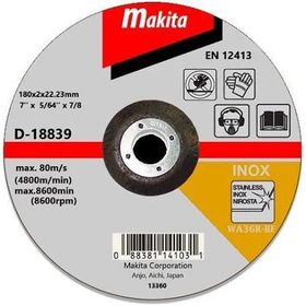 Makita D-18839 25 Adet 180x2 mm İnce Bombeli Düz Flex