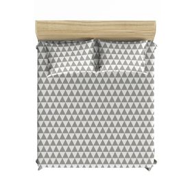 Makiteks Geometrik Üçgenler 180x200 cm 2 Adet 50x70 cm Battal Boy Lastikli Çarşaf Seti