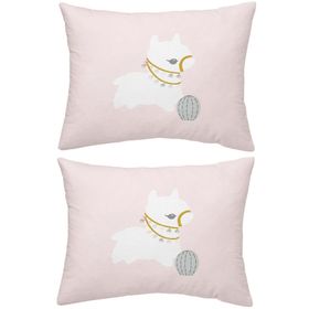 Makiteks Lama Pembe 2 Adet 50x70 cm %100 Pamuk Yastık Kılıfı